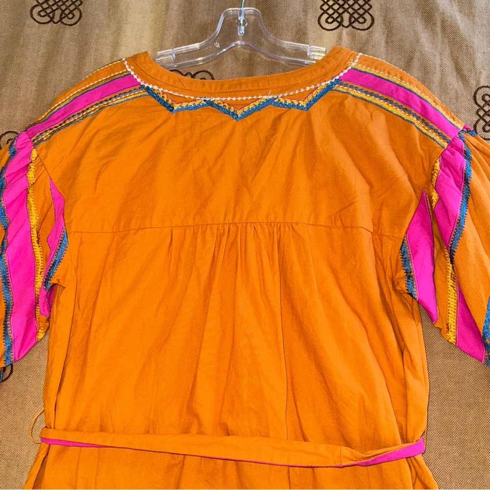 Anthropologie Stasiana Embroidered Patchwork Long Sleeve Tunic Dress - Picture 15 of 17